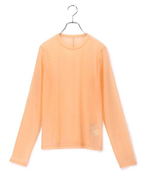 ADAM ET ROPE'（アダムエロペ）の「〈追加〉ストレッチタフタロングT（Tシャツ/カットソー・レディース・ホワイト/チャコールグレー/ライトグレー/オレンジ・FREE）」の11枚目の写真