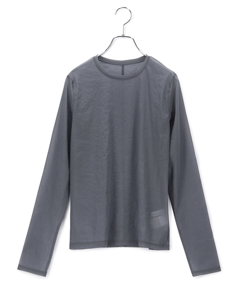 ADAM ET ROPE'（アダムエロペ）の「〈追加〉ストレッチタフタロングT（Tシャツ/カットソー・レディース・ホワイト/チャコールグレー/ライトグレー/オレンジ・FREE）」の12枚目の写真