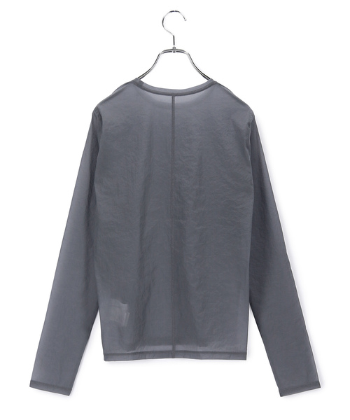 ADAM ET ROPE'（アダムエロペ）の「〈追加〉ストレッチタフタロングT（Tシャツ/カットソー・レディース・ホワイト/チャコールグレー/ライトグレー/オレンジ・FREE）」の13枚目の写真