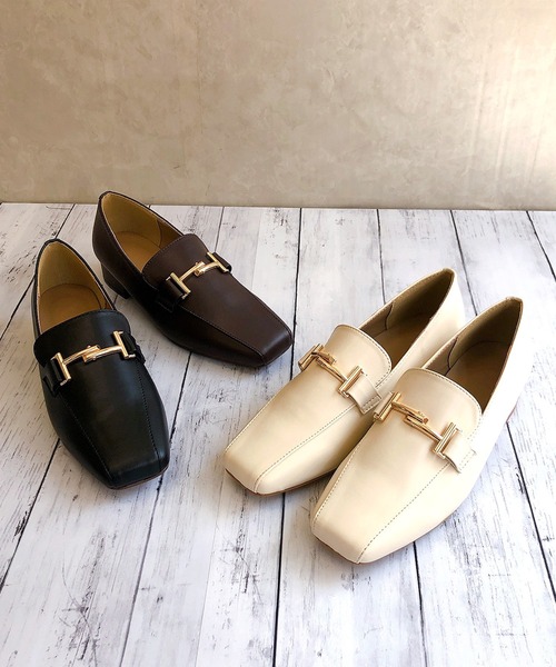 Noubel Voug Relax（ヌーベルヴォーグリラックス）の「スクエアトゥビットローファー（ローファー・レディース・ブラック/ブラウン/アイボリー・LL/S/M/L）」の4枚目の写真