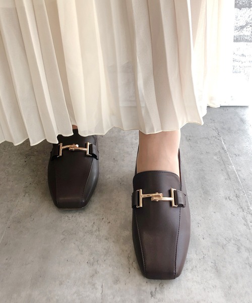 Noubel Voug Relax（ヌーベルヴォーグリラックス）の「スクエアトゥビットローファー（ローファー・レディース・ブラック/ブラウン/アイボリー・LL/S/M/L）」の8枚目の写真