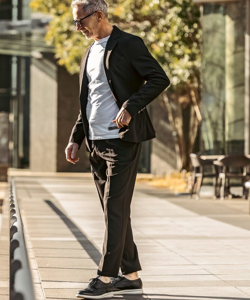 AKM Contemporary(エイケイエムコンテンポラリー)の「【WEB・直営店限定】AKM Contemporary(エイケイエムコンテンポラリー)ピンストライプ シアサッカージャケット テーラードジャケット(テーラードジャケット・メンズ・ブラック/ブラック×ホワイト・S/M/L/XL)」の6枚目の写真