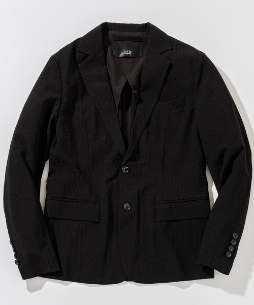 AKM Contemporary(エイケイエムコンテンポラリー)の「【WEB・直営店限定】AKM Contemporary(エイケイエムコンテンポラリー)ピンストライプ シアサッカージャケット テーラードジャケット(テーラードジャケット・メンズ・ブラック/ブラック×ホワイト・S/M/L/XL)」の22枚目の写真
