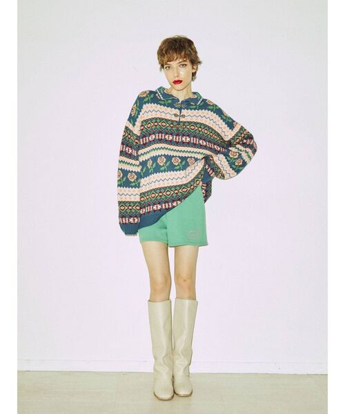 jouetie(ジュエティ)の「JQDニット(ニット/セーター・レディース・ブラック/オフホワイト/ブルー・MEDIUM)」の19枚目の写真