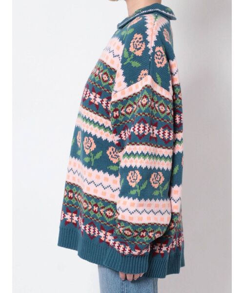 jouetie(ジュエティ)の「JQDニット(ニット/セーター・レディース・ブラック/オフホワイト/ブルー・MEDIUM)」の22枚目の写真