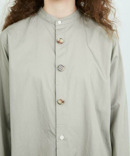 FRAPBOIS（フラボア）の「ニリーフシャツ（シャツ/ブラウス・レディース・グレー/ネイビー・2/1）」の7枚目の写真