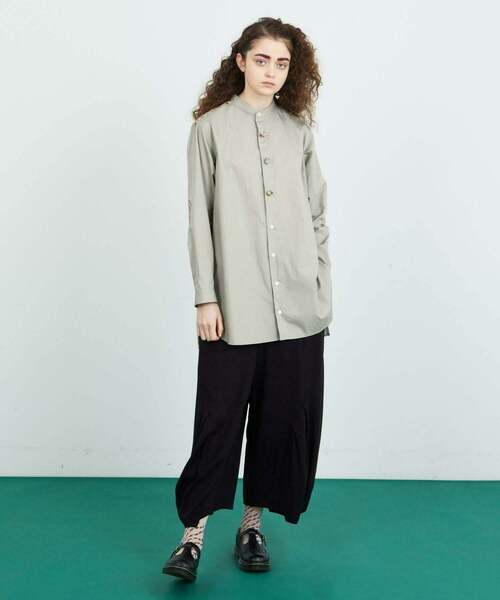 FRAPBOIS（フラボア）の「ニリーフシャツ（シャツ/ブラウス・レディース・グレー/ネイビー・2/1）」の12枚目の写真