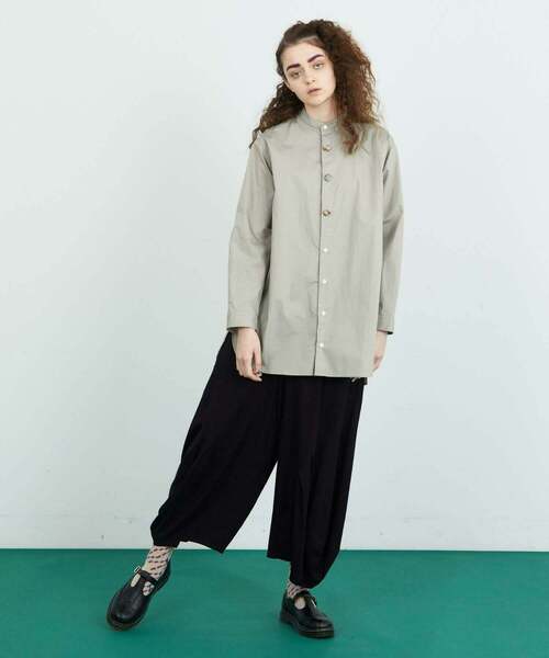 FRAPBOIS（フラボア）の「ニリーフシャツ（シャツ/ブラウス・レディース・グレー/ネイビー・2/1）」の9枚目の写真