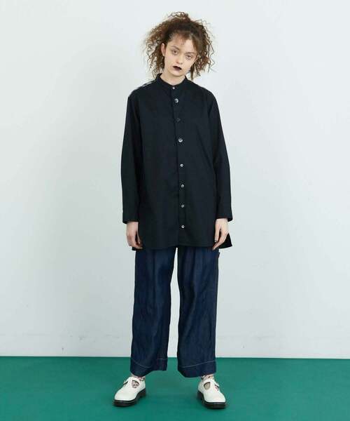 FRAPBOIS（フラボア）の「ニリーフシャツ（シャツ/ブラウス・レディース・グレー/ネイビー・2/1）」の21枚目の写真