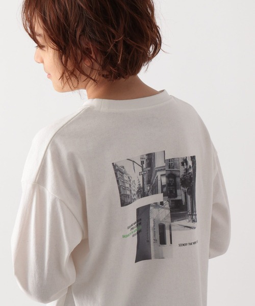GLOBAL WORK(グローバルワーク)の「ヘビロッTEE/グラフィックTシャツ長袖/269069(Tシャツ/カットソー)」|ホワイト