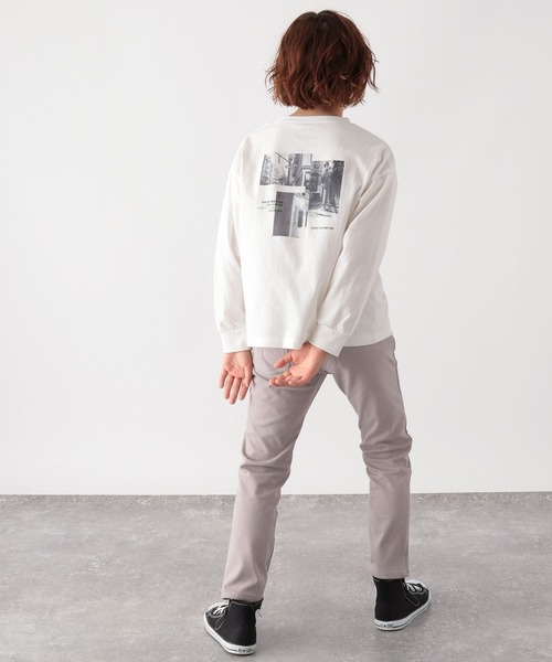 GLOBAL WORK（グローバルワーク）の「ヘビロッTEE／グラフィックTシャツ長袖/269069（Tシャツ/カットソー・キッズ・ホワイト/チャコールグレー/スカイブルー/ホワイト系その他2/オフホワイト・110cm/100cm/120cm/130cm/140cm/150cm/160cm）」の11枚目の写真