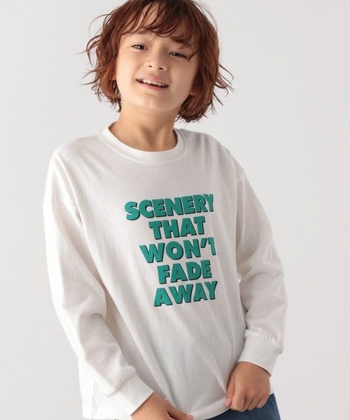 GLOBAL WORK（グローバルワーク）の「ヘビロッTEE／グラフィックTシャツ長袖/269069（Tシャツ/カットソー・キッズ・ホワイト/チャコールグレー/スカイブルー/ホワイト系その他2/オフホワイト・110cm/100cm/120cm/130cm/140cm/150cm/160cm）」の12枚目の写真