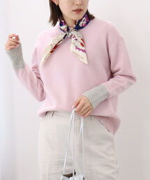 ◇【WEB限定】カシミヤブレンドクルーネックプルオーバーニット