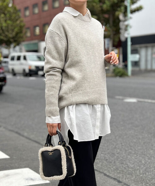 セール】◇【WEB限定】カシミヤブレンドクルーネックプルオーバー