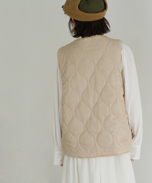 Crisp(クリスプ)の「ボアベストモッズコート(モッズコート・レディース・ベージュ/カーキ/アイボリー/ブラウン・FREE)」の19枚目の写真