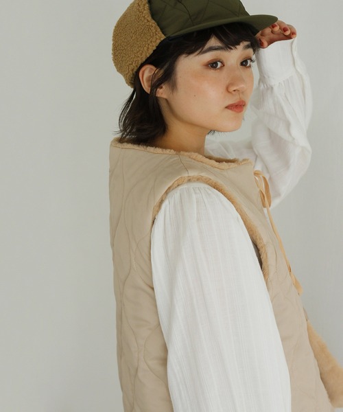 Crisp(クリスプ)の「ボアベストモッズコート(モッズコート・レディース・ベージュ/カーキ/アイボリー/ブラウン・FREE)」の21枚目の写真