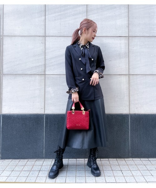 GALENA（ガレナ）の「【GALENA/ガレナ】パールボタンテーラードジャケット（テーラードジャケット・レディース・ブラック/キャメル・FREE）」の6枚目の写真