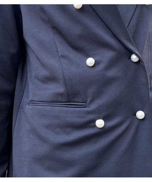 GALENA（ガレナ）の「【GALENA/ガレナ】パールボタンテーラードジャケット（テーラードジャケット・レディース・ブラック/キャメル・FREE）」の8枚目の写真