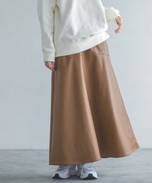 フェイクレザースカート　157076