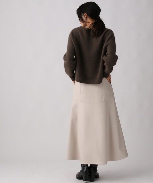 A part by(アパートバイ)の「フェイクレザースカート 157076(スカート・レディース・アイボリー/キャメル/ブラック・LARGE/MEDIUM)」の11枚目の写真