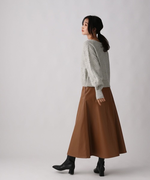 完売品　HARE 2way レザースカート バイカラーフェイクレザープリーツスカート(131650)