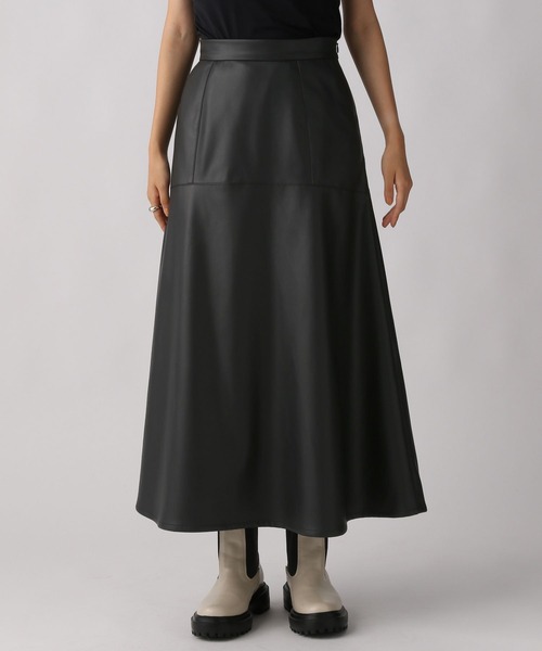 A part by(アパートバイ)の「フェイクレザースカート 157076(スカート・レディース・アイボリー/キャメル/ブラック・LARGE/MEDIUM)」の16枚目の写真