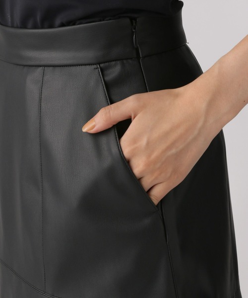 A part by(アパートバイ)の「フェイクレザースカート 157076(スカート・レディース・アイボリー/キャメル/ブラック・LARGE/MEDIUM)」の15枚目の写真