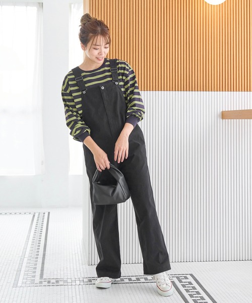 ROPE' PICNIC（ロペピクニック）の「リンクコーデ/綿ストレッチサロペット（サロペット/オーバーオール・レディース・ブラック/ブラウン系その他2・38）」の7枚目の写真