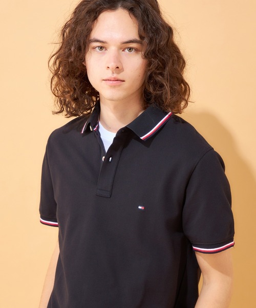 TOMMY HILFIGER（トミーヒルフィガー）の「【ESSENTIALS】スリムフィットポロシャツ（ポロシャツ・メンズ・ホワイト/ネイビー/ブラック・SMALL/MEDIUM/LARGE/X-LARGE）」の2枚目の写真