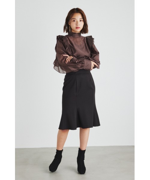 rienda(リエンダ)の「スタンドカラーフリルスリーブブラウス(シャツ/ブラウス・レディース・ブラウン/ピンク/ブラック/ライトベージュ・FREE)」の21枚目の写真