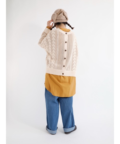 Samansa Mos2(サマンサ モスモス)の「ダブルシャーリングチュニック(シャツ/ブラウス・レディース・オフホワイト/マスタード・フリ-)」の6枚目の写真