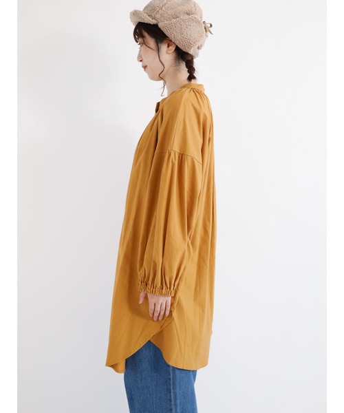 Samansa Mos2(サマンサ モスモス)の「ダブルシャーリングチュニック(シャツ/ブラウス・レディース・オフホワイト/マスタード・フリ-)」の11枚目の写真