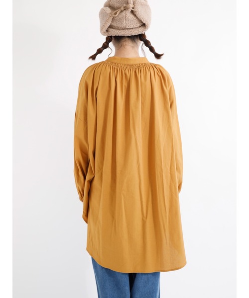 Samansa Mos2(サマンサ モスモス)の「ダブルシャーリングチュニック(シャツ/ブラウス・レディース・オフホワイト/マスタード・フリ-)」の12枚目の写真