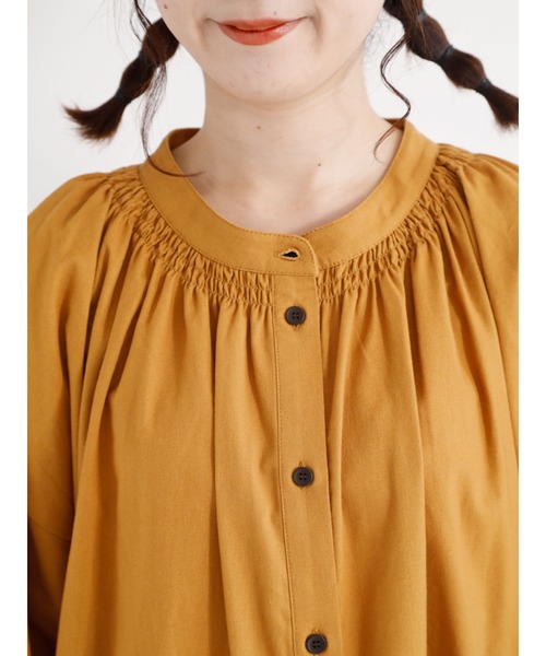Samansa Mos2(サマンサ モスモス)の「ダブルシャーリングチュニック(シャツ/ブラウス・レディース・オフホワイト/マスタード・フリ-)」の13枚目の写真