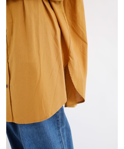 Samansa Mos2(サマンサ モスモス)の「ダブルシャーリングチュニック(シャツ/ブラウス・レディース・オフホワイト/マスタード・フリ-)」の16枚目の写真