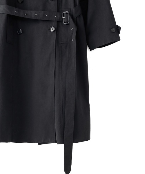 minsobi（ミンソビ）の「ダブルトレンチコート（トレンチコート・メンズ・ブラック・FREE）」の18枚目の写真