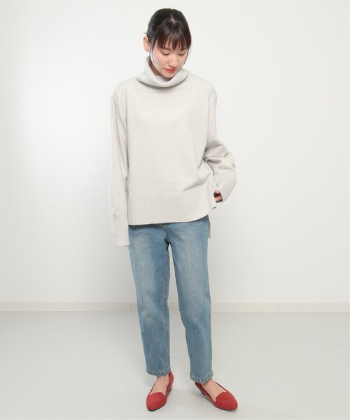 ikka（イッカ）の「デニムスリムテーパードパンツ（デニムパンツ・レディース・ブルー・L/M）」の14枚目の写真