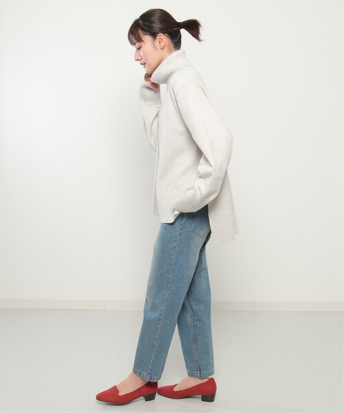 ikka（イッカ）の「デニムスリムテーパードパンツ（デニムパンツ・レディース・ブルー・L/M）」の13枚目の写真