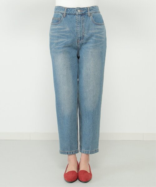 ikka（イッカ）の「デニムスリムテーパードパンツ（デニムパンツ・レディース・ブルー・L/M）」の9枚目の写真