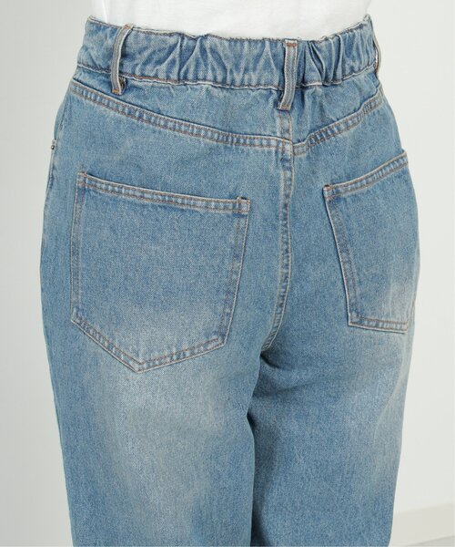 ikka（イッカ）の「デニムスリムテーパードパンツ（デニムパンツ・レディース・ブルー・L/M）」の5枚目の写真
