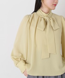 N.（N. Natural Beauty Basic） | 【追加生産】◆ボウタイ付スタンドネックブラウス(シャツ/ブラウス)