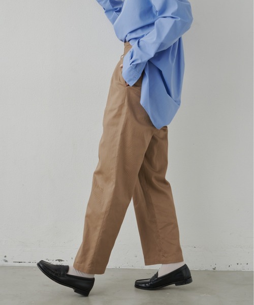 Aunt Marie's（アントマリーズ）の「ハイウエストタックチノパンツ（チノパンツ・レディース・ブラック/ダークベージュ/カーキ/グレー/ピンク・マルチサイズ）」の20枚目の写真