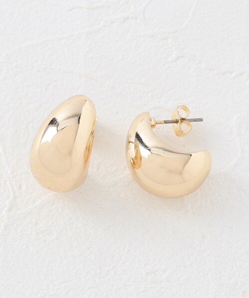 THE SHOP TK (ザ ショップ ティーケー )の「◆【ON/OFF活躍】ボリュームエッグピアス(ピアス(両耳用)・レディース・ゴールド/シルバー・00)」の2枚目の写真