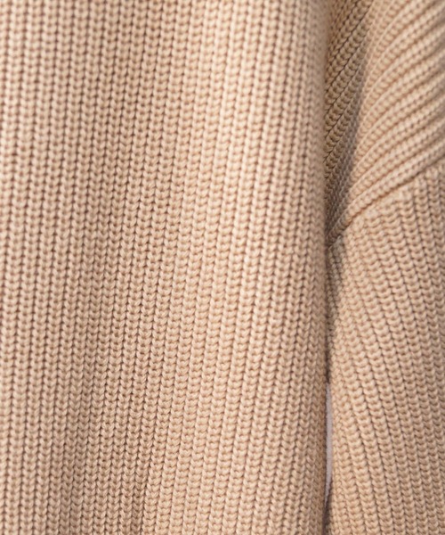 BROOKLYN OVERALL（ブルックリンオーバーオール）の「片畦編ニットプルオーバー（ニット/セーター・レディース・カーキ/チャコールグレー/ベージュ・FREE）」の10枚目の写真