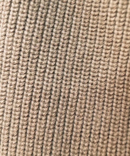 BROOKLYN OVERALL（ブルックリンオーバーオール）の「片畦編ニットプルオーバー（ニット/セーター・レディース・カーキ/チャコールグレー/ベージュ・FREE）」の8枚目の写真