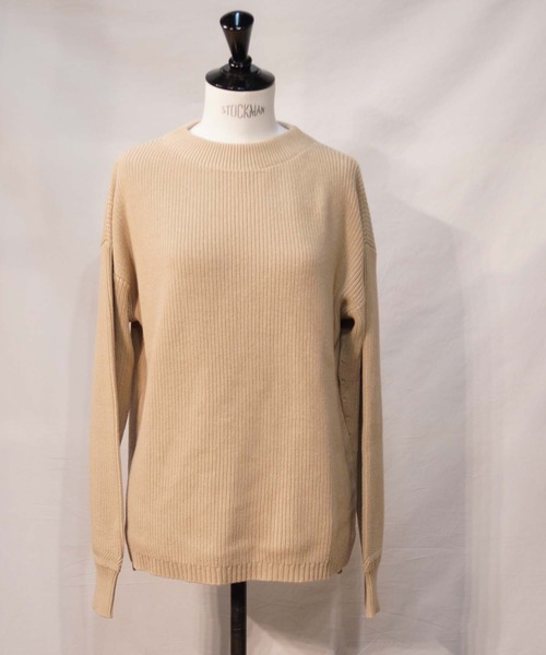 BROOKLYN OVERALL（ブルックリンオーバーオール）の「片畦編ニットプルオーバー（ニット/セーター・レディース・カーキ/チャコールグレー/ベージュ・FREE）」の18枚目の写真