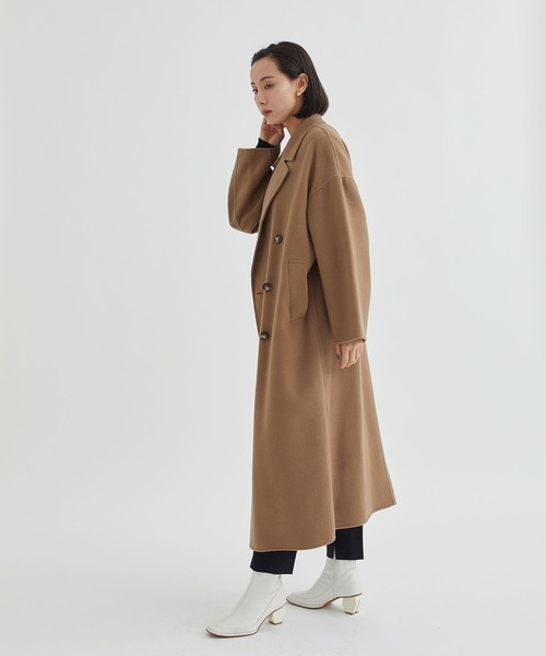 SACRA（サクラ）の「【SACRA / サクラ】REVER TAILORING LONG COAT / リバーロングコート（チェスターコート・レディース・ベージュ・38）」の3枚目の写真