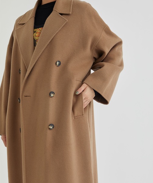 SACRA（サクラ）の「【SACRA / サクラ】REVER TAILORING LONG COAT / リバーロングコート（チェスターコート・レディース・ベージュ・38）」の6枚目の写真