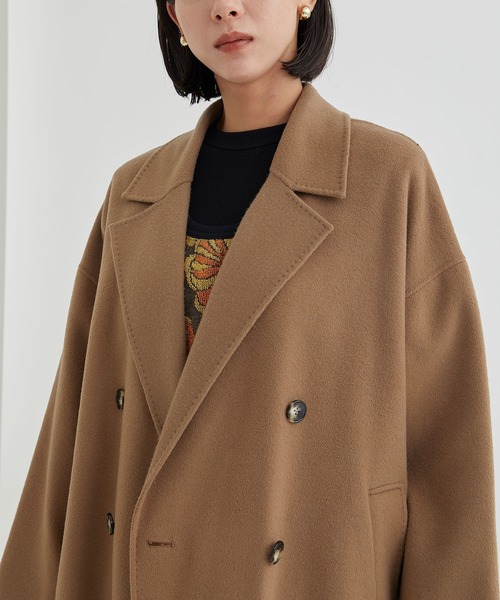 SACRA（サクラ）の「【SACRA / サクラ】REVER TAILORING LONG COAT / リバーロングコート（チェスターコート・レディース・ベージュ・38）」の7枚目の写真