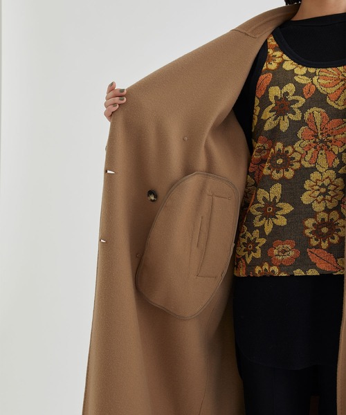 SACRA（サクラ）の「【SACRA / サクラ】REVER TAILORING LONG COAT / リバーロングコート（チェスターコート・レディース・ベージュ・38）」の9枚目の写真